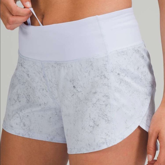 💙LULULEMON SPEED UP SHORT 4”-GRAVEL DUST PASTEL BLUE MULTI-6💙 - Picture 4 of 10